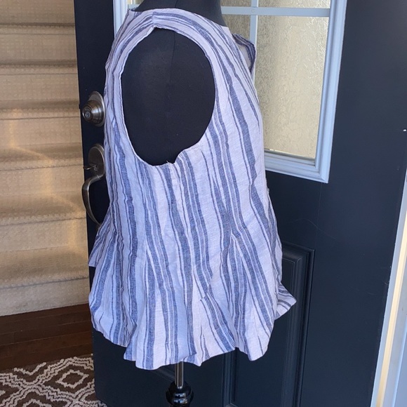 Core Life Peplum Linen Tank Top - Picture 6 of 6